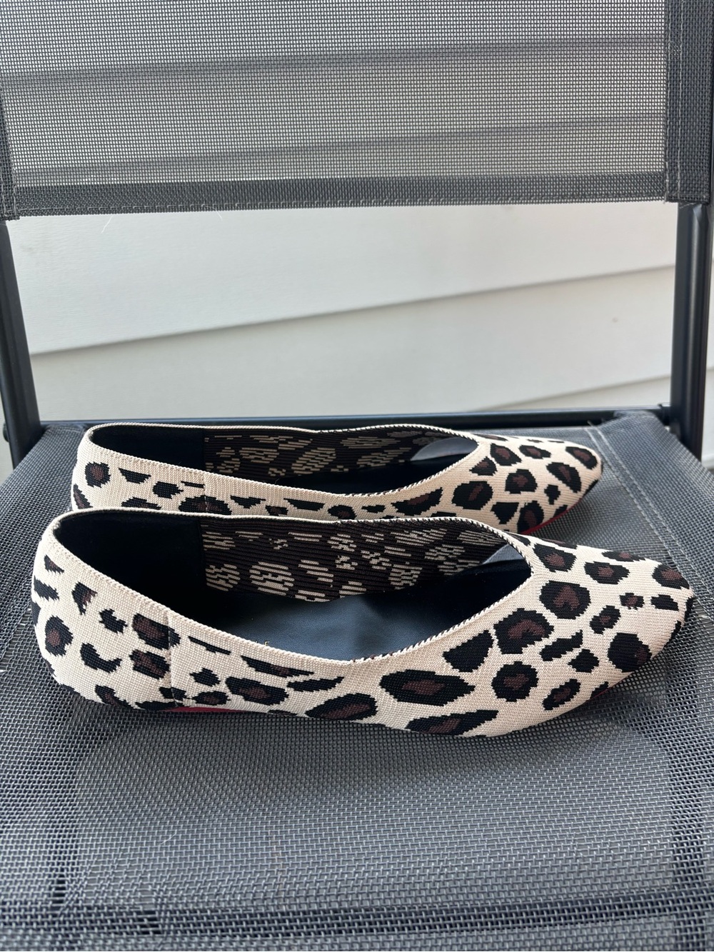 Kelly & Katie Fonzie knit ballet flats Size 10 leopard print Fall